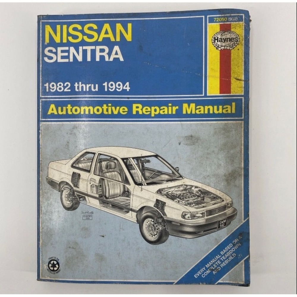 Haynes Nissan Sentra Repair Manual 1982-1994 Gasoline Models 72050 Paperback
